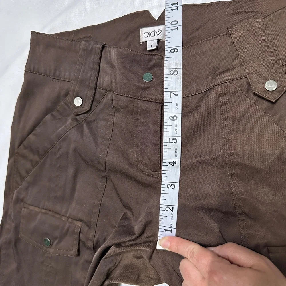 Cache VTG Y2K Cargo Pants Brown Wide Leg Utility Gorpcore Grunge Cyber Size‎ 6